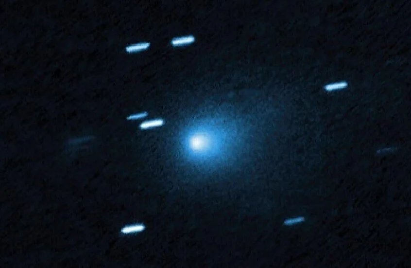 Observing the first radio signal from the comet